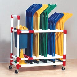 Image for Duracart Deluxe PVC Floor Hockey Cart, Holds 100 Sticks from School Specialty