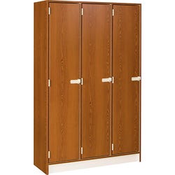 Stevens I.D. Systems Triple Door Locker with Upper and Lower Shelves, 45 x 18 x 72 Inches 4001329