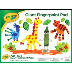 Image for Crayola Giant Fingerpaint Pad, 16 x 12 Inches, 25 Sheets from School Specialty