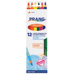 Prang Large Triangular Colored Pencils, Assorted, Set of 12 Item Number 1440814