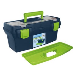 Image for Artist Select Storage Box with Organizer Top, 16 Inches, Blue/Green from School Specialty