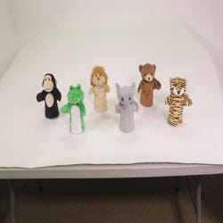 Image for Childcraft Wild Animal Puppets for Kids, 8-1/2 Inches, Set of 6 from School Specialty