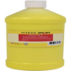 Image for School Smart Washable Finger Paint, Yellow, 1 Quart Bottle from School Specialty