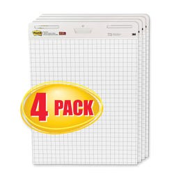 Image for Post-It Self-Stick Easel Pad, 25 x 30 Inches, Grid Ruled, 30 Sheets, Pack of 4 from School Specialty