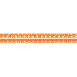 Image for Barker Creek Happy Double-Sided Trimmer, 2-1/4 x 36 Inches, Tangerine, Pack of 13 from School Specialty
