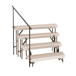 Image for National Public Seating Side Guardrail for 4 Level Standing Risers, Black from School Specialty