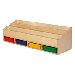 Image for Childcraft Stacker Top Compartment Storage, 4 Assorted-Color Trays, 46-1/4 x 14-1/4 x 13-3/4 Inches from School Specialty