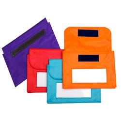 Image for C-Line Magnetic Storage Pockets with Write-On Panel, Assorted Colors, Pack of 4 from School Specialty