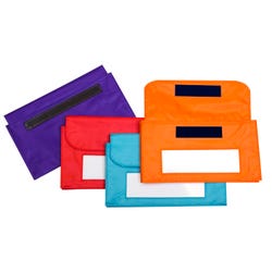 Image for C-Line Magnetic Storage Pockets with Write-On Panel, Assorted Colors, Pack of 4 from School Specialty