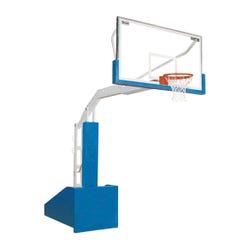 Bison T-Rex Competition Portable Basketball System, 72 x 42 Inch Glass Backboard 4001415
