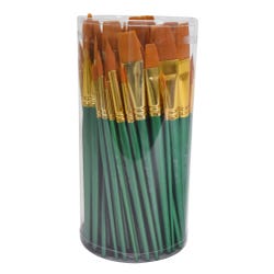 Sax Optimum Golden Synthetic Taklon Paint Brushes, Assorted Sizes, Set of 72, Item Number 404637