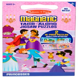 Image for Melissa & Doug Take-Along Magnetic Jigsaw Puzzles - Princesses, 31 Pieces from School Specialty