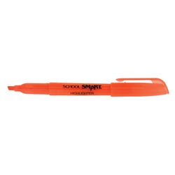 School Smart Pen Style Highlighters, Chisel Tip, Orange, Pack of 12 Item Number 1298549