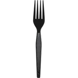 Image for Dixie Foods Durable Heavyweight Shatter Resistant Fork, Plastic, Black, Pack of 1000 from School Specialty