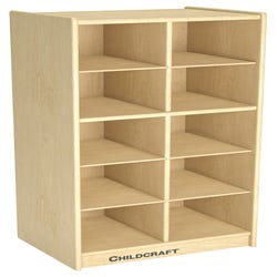 Image for Childcraft Mobile Deep Cubby, 10 Tray Capacity, 19-1/2 x 14-1/4 x 36 Inches from School Specialty