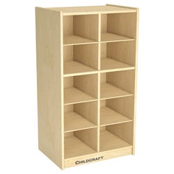 Image for Childcraft Mobile Deep Cubby, 10 Tray Capacity, 19-1/2 x 14-1/4 x 36 Inches from School Specialty
