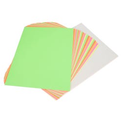 School Smart Poster Board, 11 x 14 Inches, White/Assorted Neon Colors, Pack of 50 1371700