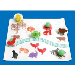 Image for Ready2Learn Giant Farm Adventures Stamps, 3 Inches, Set of 10 from School Specialty