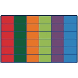 Carpets for Kids Colorful Rows Seating Rug, 8 Feet 4 Inches x 13 Feet 4 Inches, Rectangle, Multicolored, Item Number 1467834
