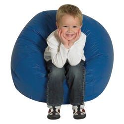 Image for Children's Factory Premium Bean Bag Chair, 26 Inches, Vinyl, Blue from School Specialty