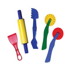 Image for Creativity Street Dough Tool Set, Plastic, Assorted Colors, Set of 5 from School Specialty