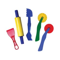 Image for Creativity Street Dough Tool Set, Plastic, Assorted Colors, Set of 5 from School Specialty