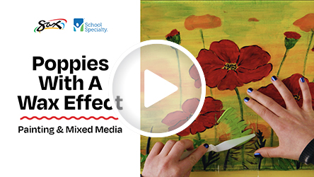 Poppies with a Wax Effect Tutorial YouTube Video