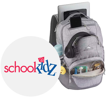 School Kidz logo and backpack