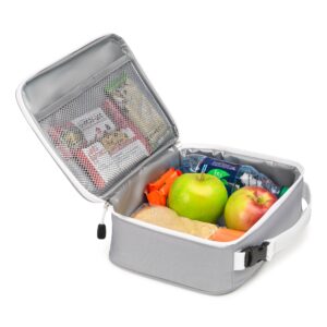 High Sierra lunch bag open with food inside