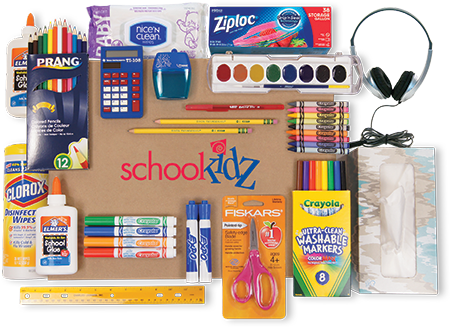 Craft County 5 Piece School Kit with Zipper Pouch, School Supplies