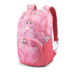 High Sierra swoop backpack pink marble