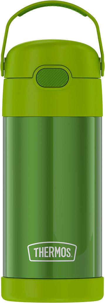 Thermos water bottle in green