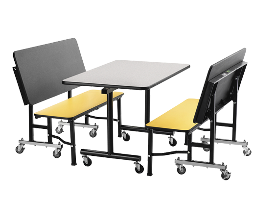SimpleStore cafeteria table with attached bench