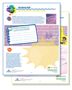 self-confidence and student voice thinking sheets preview