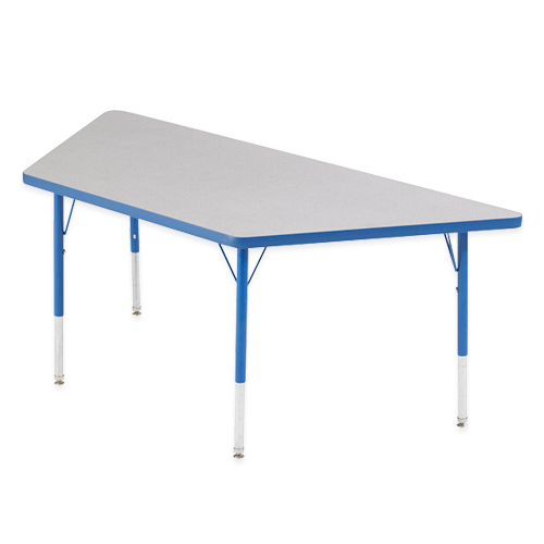 White trapezoid table.