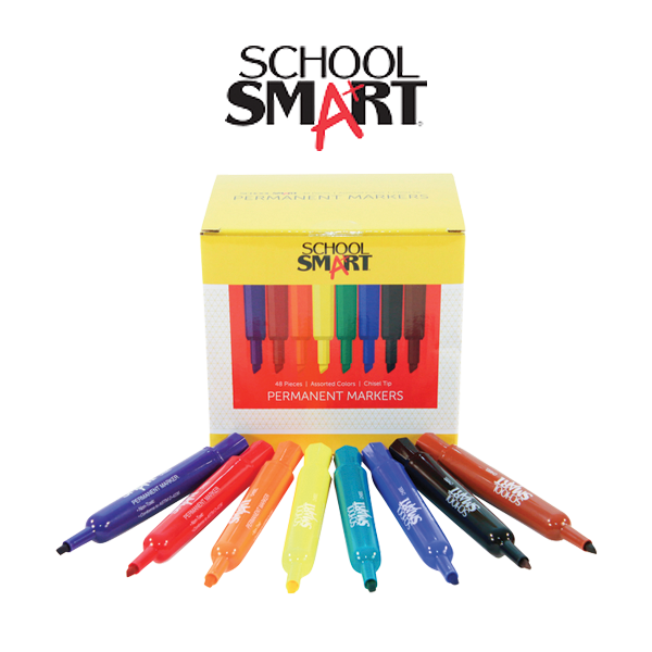 School Smart logo above a box of markers