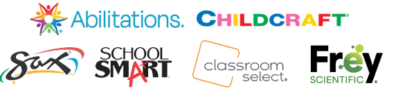 Abilitations, Childcraft, Sax, School Smart, Classroom Select, Frey Scientific