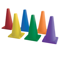 colored plastic cones for games