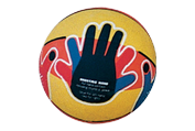Ball with hand placement patterns.