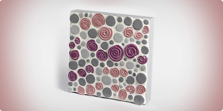 One Fire - Ceramic Spiral Mosaic