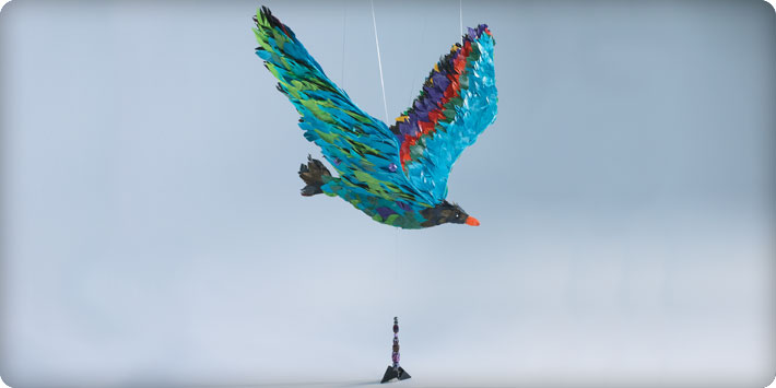 Leonardo da Vinci Style Articulated, Suspended Bird