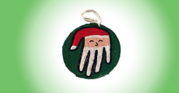 Santa Handprint Ornament