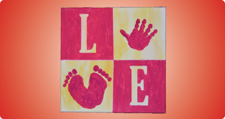 Love Handprint Canvas